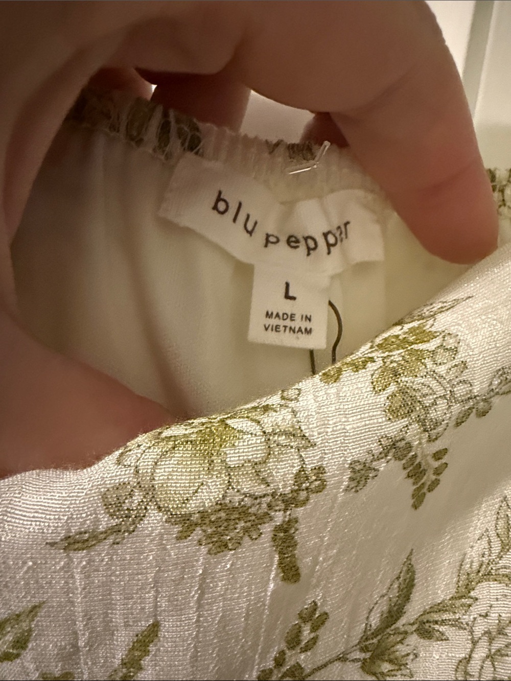 Blu Pepper Cottage Core Floral Puff-Sleeve Mini Dress - Picture 3 of 5